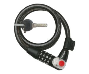 Polygon Kunci Sepeda Spiral with Key, Number & Light
