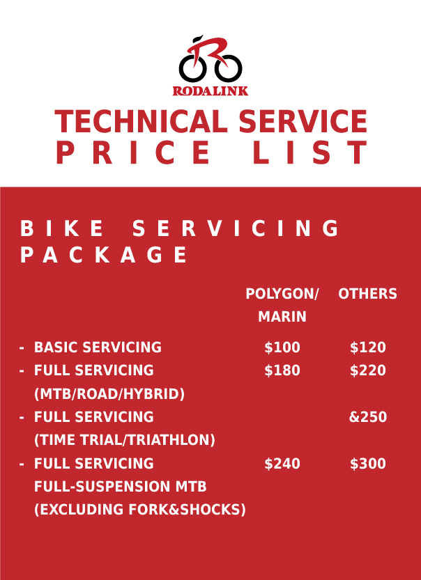 Bicycle Service/Repair Price List Bicycle Service/Repair Price List
