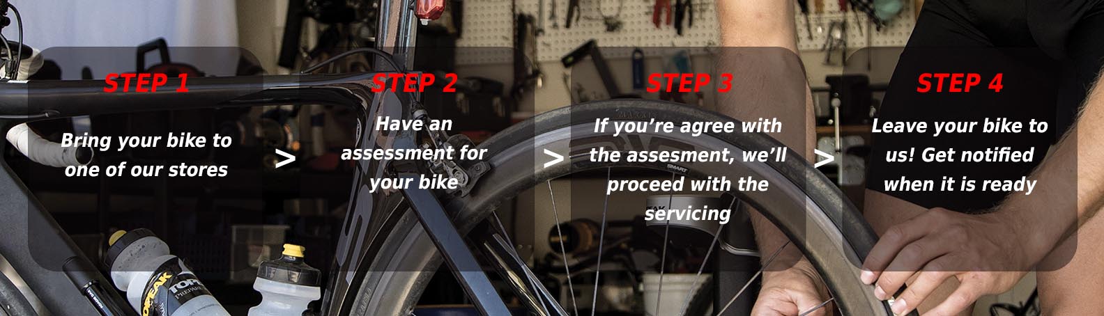 Bicycle Repair Step Bicycle Repair Step