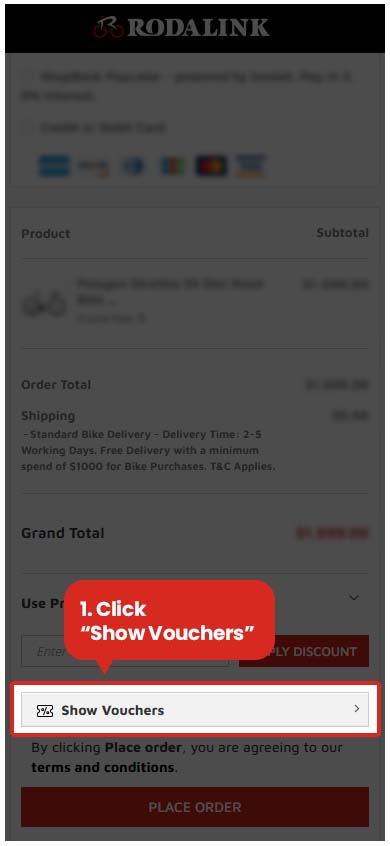 Steps to view your Rodalink coupon or voucher code Steps to view your Rodalink coupon or voucher code